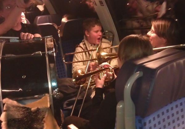 Heimreise im Zug von Karlsruhe